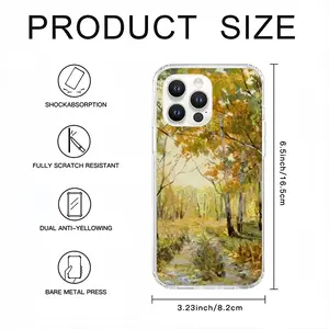 Birch Tree Forest Trail iPhone14 Pro Max Phone Case (Silicone)