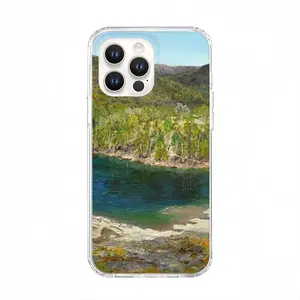 Landscape Mountain Lake Signed iPhone14 Pro Max Phone Case (Silicone)