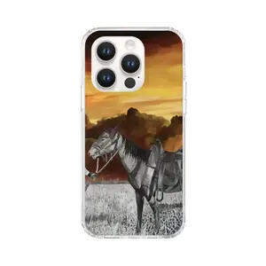 Cowboy With Horse iPhone14 Pro Phone Case (Silicone)