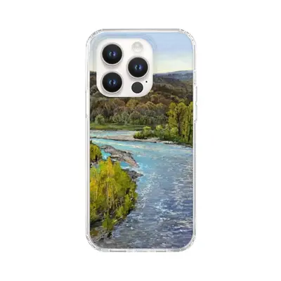 Landscape Impressionism White River iPhone14 Pro Phone Case (Silicone)