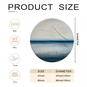 Untitled F Flannel Blanket (Round)