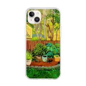 Backyard Garden With Yellow House iPhone14 Plus Phone Case (Silicone)