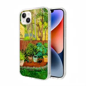 Backyard Garden With Yellow House iPhone14 Plus Phone Case (Silicone)