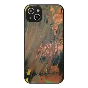 Bronze Abstraction iPhone14 Plus Phone Case (Tempered Film)