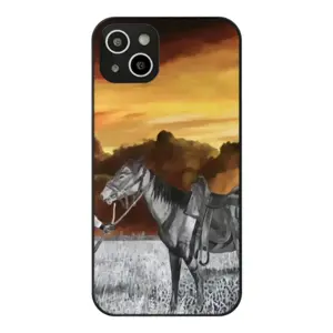 Cowboy With Horse iPhone14 Plus Phone Case (Tempered Film)