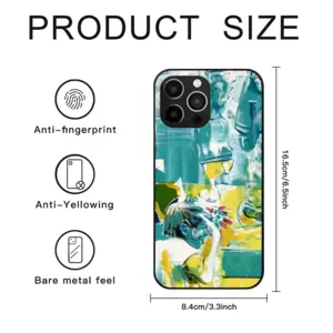 Green Point iPhone14 Pro Max Phone Case (Tempered Film)