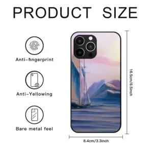 Soft Purple Sea iPhone14 Pro Max Phone Case (Tempered Film)