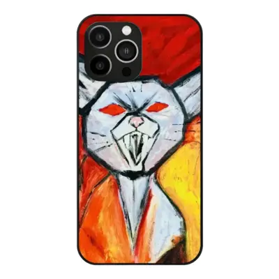 Super Angry Cat iPhone14 Pro Max Phone Case (Tempered Film)