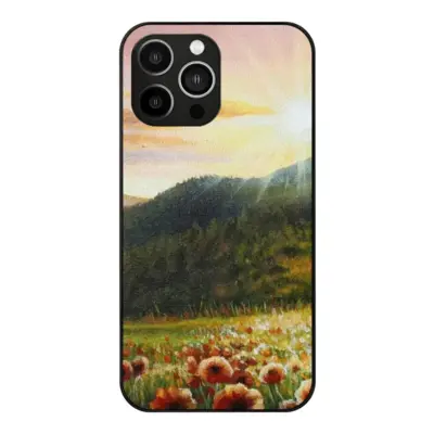 Field Of Poppies iPhone14 Pro Max Phone Case (Tempered Film)