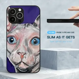 Bald Cat iPhone14 Pro Max Phone Case (Tempered Film)