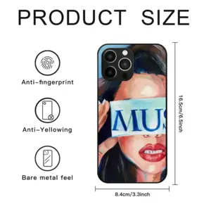 Muse Red Lipstick iPhone14 Pro Max Phone Case (Tempered Film)