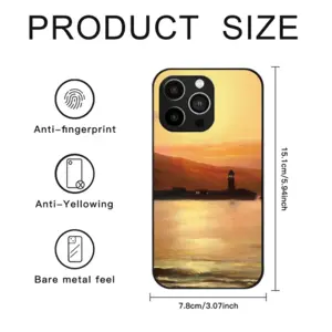 Gold Sea Sunset iPhone14 Pro Phone Case (Tempered Film)