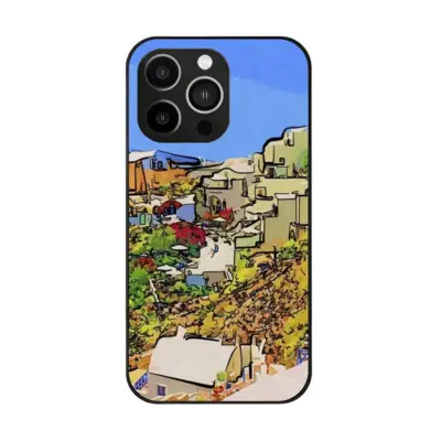 Santorini View Of Oia iPhone14 Pro Phone Case (Tempered Film)