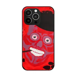 Buenos Dias Amigo - Red Skull Dead Halloween Mexico Muertos Calavera Catrina iPhone14 Pro Phone Case (Tempered Film)