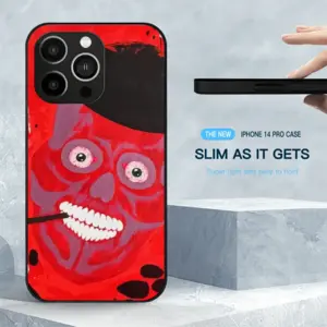 Buenos Dias Amigo - Red Skull Dead Halloween Mexico Muertos Calavera Catrina iPhone14 Pro Phone Case (Tempered Film)