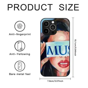 Muse Red Lipstick iPhone14 Pro Phone Case (Tempered Film)