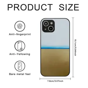 Blue Line With Gold iPhone14 Pro Phone Case (Tempered Film)