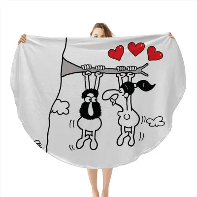 Love Is Everywhere Flannel Blanket (Round)