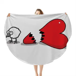 Love Chick Flannel Blanket (Round)