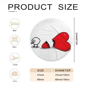 Love Chick Flannel Blanket (Round)