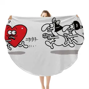 Chasing Love Flannel Blanket (Round)