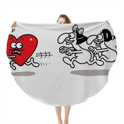 Chasing Love Flannel Blanket (Round)