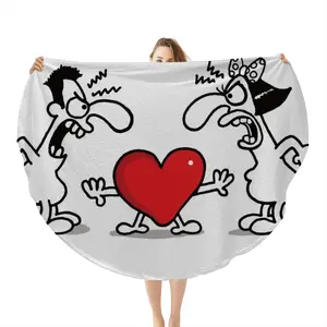 Love Referee Flannel Blanket (Round)