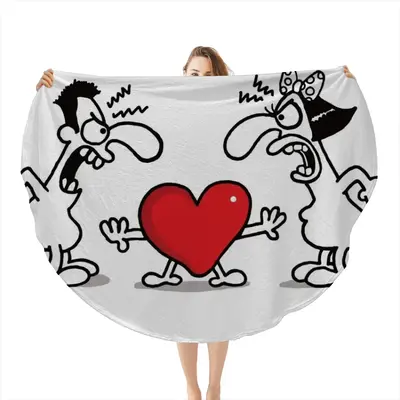 Love Referee Flannel Blanket (Round)