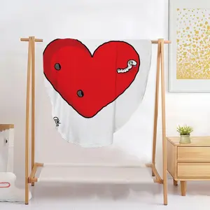 Love Worm Flannel Blanket (Round)