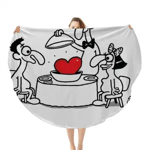 The Taste Of Love Flannel Blanket (Round)