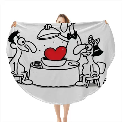 The Taste Of Love Flannel Blanket (Round)