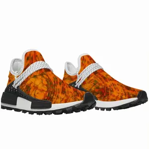 Men Orange Swirls Rope Loop Popcorn Shoes