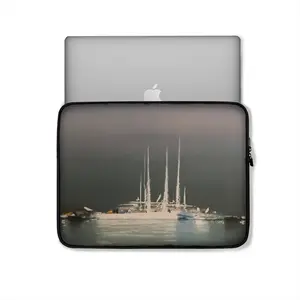 Sailboats In St Marie De La Mer Laptop Bag (Plush Inner)