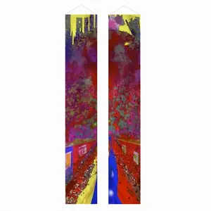 Red Moon Door Curtain Couplet