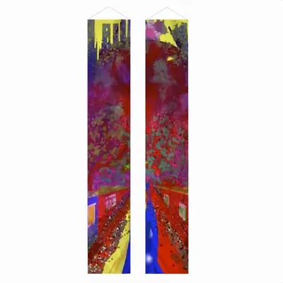 Red Moon Door Curtain Couplet