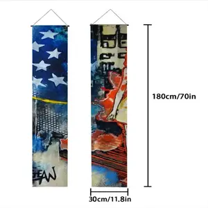 Urban Night Walk Door Curtain Couplet