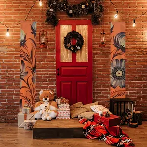 Dark Beauty Door Curtain Couplet