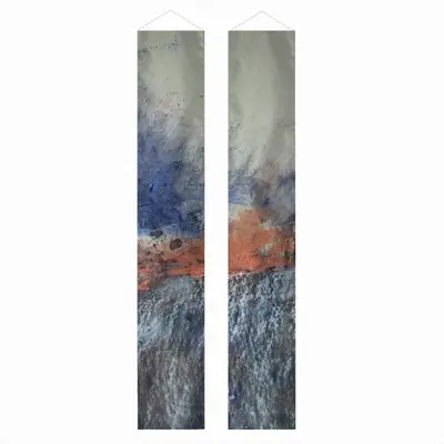 Moody Landscape Door Curtain Couplet