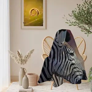 Dreamy Zebra Flannel Blanket (Round)