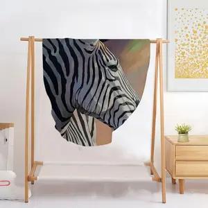 Dreamy Zebra Flannel Blanket (Round)