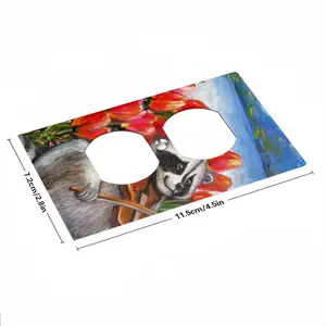 Raccoon Celebrating Spring Socket Panel