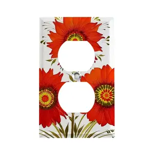 Three Red Flowers Socket Panel