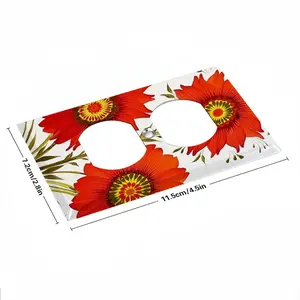 Three Red Flowers Socket Panel