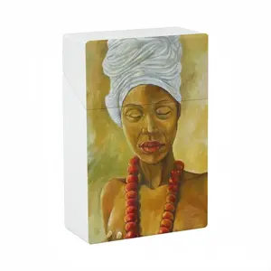 Woman With Red Necklace Cigarette Case