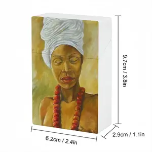 Woman With Red Necklace Cigarette Case