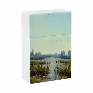 Sunrise Lake With Reeds Cigarette Case