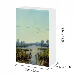 Sunrise Lake With Reeds Cigarette Case