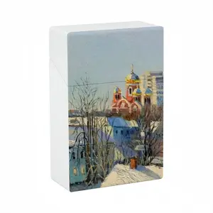 Winter Town With A Church Cigarette Case