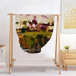 Blooming Cherry Trees Flannel Blanket (Round)