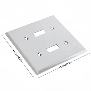 White Switch Panel (Double Hole)